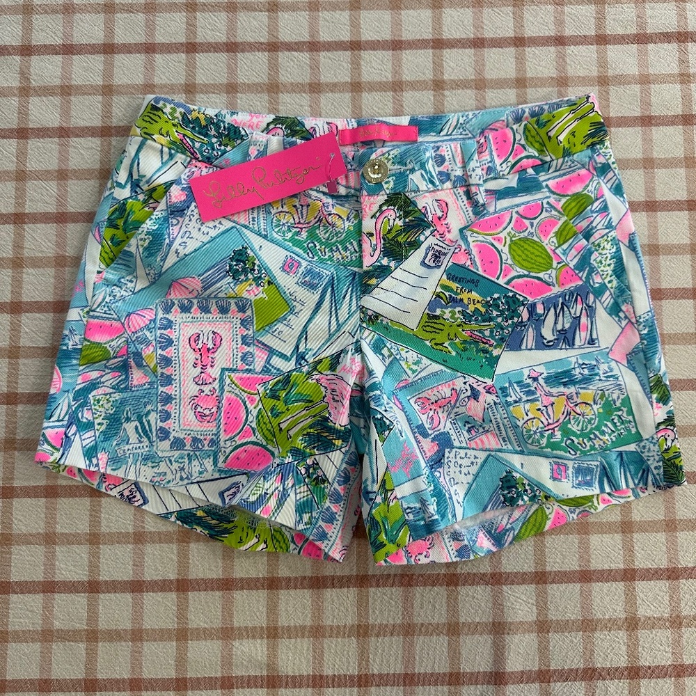 NWT Lilly Pulitzer Callahan Stretch Shorts – Size 0 🌴✨ - Picture 1 of 6